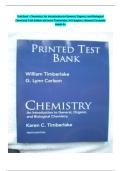 Test Bank - for Chemistry An Introduction to General&comma; Organic&comma; and Biological Chemistry 13th Edition by Karen Timberlake&comma; All Chapters &vert; Completely Covered  Guide A&plus;'