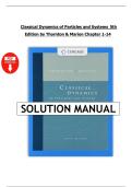 Classical Dynamics of Particles and Systems&comma; 5th Edition &ndash; Thornton & Marion &vert; Complete Solutions Manual for All 14 Chapters