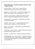 NURS 4301 Exam 1 - Psychotic Symptoms Questions With Complete Solutions