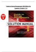 Guide to Energy Management&comma; 8th Edition &ndash; Capehart &vert; Complete Solutions Manual for All 13 Chapters