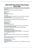 WGU D307 Educational Psychology Exam 2024&colon; Complete Q&A Study Guide