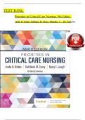 Priorities in Critical Care Nursing 9th Edition by Linda D&period; Urden Test Bank covering All chapters&period; Answers are provided