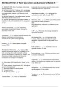 NU Bio 201 Ch&period; 3 Test Questions and Answers Rated A