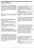 NU371 HESI Case Study&colon; Pancreatitis Test Questions and Answers Rated A