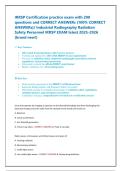 IRRSP Certification practice exam with 200 questions and CORRECT ANSWERs &lpar;100&percnt; CORRECT ANSWERs&rpar;&sol; Industrial Radiography Radiation Safety Personnel IRRSP EXAM latest 2025-2026 &lpar;brand new&excl;&rpar;