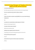 Assisted Living Manager AZ Numbers Questions with Correctly Solved Answers