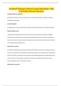 Assisted Manager Board exam&vert; Questions with Correctly Solved Answers