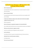 Assisted Living Manager &vert; 200 Questions with Correctly Solved Answers