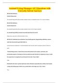 Assisted Living Manager AZ &vert; Questions with Correctly Solved Answers