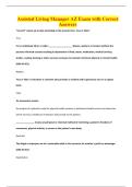 Assisted Living Manager EXAMS BUNDLE&comma; ALL WITH QUESTIONS WITH CORRECT ANSWERS