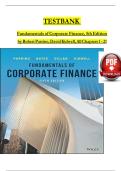 Fundamentals of Corporate Finance&comma; 5th Edition by Robert &comma; David &comma; Bates & Gillan&period; &lpar;All Chapters 1-21&rpar; &vert; TEST BANK