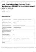 BSAC Dive Leader Exam&vert; Complete Exam Questions and CORRECT Answers&vert; &lpar;2025 update&rpar; Assured success