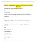 Bcit Drafting Final Quizzes with Correct Verified Answers