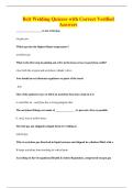 Bcit Welding Quizzes with Correct Verified Answers