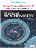 Test Bank Lehninger Principles of Biochemistry 8th Edition by David Nelson and Michael Cox  &lpar;isbn-9781319228002&rpar;