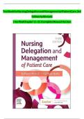 Test Bank - Nursing Delegation and Management of Patient Care 3rd Edition&comma;&lpar;Kathleen Motacki&comma; 2022&rpar;&comma; Chapter 1-21 &vert; All Chapters