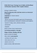 NURS 4301 Exam 1 Nursing Care of Adults with Red Blood Cell Disorders Questions With Complete Solutions