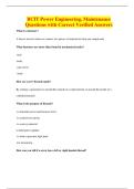 BCIT Power Engineering&comma; Maintenance Questions with Correct Verified Answers