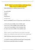 BCIT- FMGT ACCOUNTING 2152&vert; Questions with Correct Verified Answers