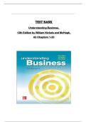 TEST BANK for Understanding Business&comma; 13th Edition by William Nickels and McHugh&comma; All Chapters 1-20