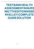 Test Bank for Health Assessment in Nursing 7th Edition by Weber &ndash; Complete Guide & Solutions