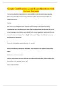 Google Certification Actual Exam Questions with Correct Answers