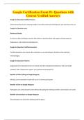 Google Certification EXAMS BUNDLE&comma; ALL WITH QUESTIONS WITH CORRECT ANSWERS