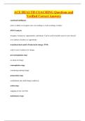 ACE HEALTH COACHING Questions and Verified Correct Answers
