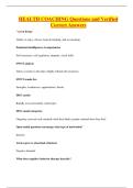 HEALTH COACHING Questions and Verified Correct Answers