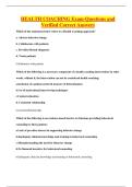 HEALTH COACHING Exam-Questions and Verified Correct Answers