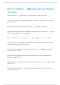 OSHA 30 Hour &ndash; All Questions and Graded Answers