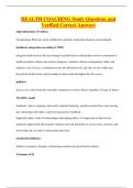 HEALTH COACHING Study Questions and Verified Correct Answers