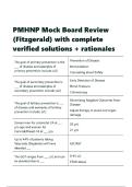 PMHNP Mock Board Review &lpar;Fitzgerald&rpar; with complete verified solutions &plus; rationales