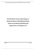 Test Bank For Nester's Microbiology&colon; A Human Perspective&comma; 10th Edition by Denise Anderson&comma; Sarah Salm&comma; Mira Beins&comma; Eugene Nester and Deborah Allen&vert; All Chapters 1-30