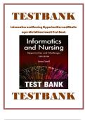 Test Bank for Informatics and Nursing 6th Edition by Jeanne Sewell ISBN&colon; 9781496394064 Chapter 1-25 Complete Guide&period;