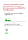 Texas On-Site Sewage Facility &lpar;OSSF&rpar; Installer II  Exam Test Questions And Correct Answers  &lpar;Verified Answers&rpar; Plus Rationales 2025&sol;2026 Q&A  &vert; Instant Download Pdf