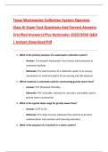 Texas Wastewater Collection System Operator  Class III Exam Test Questions And Correct Answers  &lpar;Verified Answers&rpar; Plus Rationales 2025&sol;2026 Q&A  &vert; Instant Download Pdf