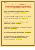 Septic License Exam Newest 2025&sol;2026 Complete All  Questions And Correct Detailed Answers &lpar;Verified  Answers&rpar; &vert;Already Graded A&plus;&vert;&vert;Latest Exam Version&excl;&excl;&excl; 
