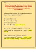 Relias Pharmacology RN A Exam Version 2 Newest  2025&sol;2026 Complete Questions And Correct Detailed  Answers &lpar;Verified Answers&rpar; &vert;Already Graded  A&plus;&vert;&vert;Latest Exam&excl;&excl;&excl;