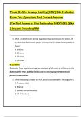 Texas On-Site Sewage Facility &lpar;OSSF&rpar; Site Evaluator  Exam Test Questions And Correct Answers  &lpar;Verified Answers&rpar; Plus Rationales 2025&sol;2026 Q&A  &vert; Instant Download Pdf