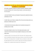 SERIES 63 ACTUAL EXAM QUESTIONS WITH CORRECT ANSWERS