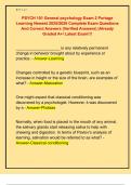 PSYCH 101 General psychology Exam 2 Portage  Learning Newest 2025&sol;2026 Complete Exam Questions  And Correct Answers &lpar;Verified Answers&rpar; &vert;Already  Graded A&plus;&sol; Latest Exam&excl;&excl;&excl;
