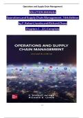 Solution Manual For Operations and Supply Chain Management&comma; 16th Edition by F&period; Robert Jacobs and Richard Chase&comma; Verified Chapters 1 - 22