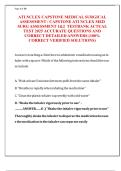 ATI NCLEX CAPSTONE MEDICAL SURGICAL  ASSESSMENT &sol; CAPSTONE ATI NCLEX MED  SURG ASSESSMENT 1&2  TESTBANK ACTUAL  TEST 2025 ACCURATE QUESTIONS AND  CORRECT DETAILED ANSWERS &lpar;100&percnt;  CORRECT VERIFIED SOLUTIONS&rpar; 