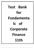 Test Bank for Corporate Finance 11th Edition Ross&comma; Westerfield&comma; Jaffe&period;