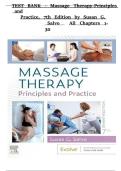 TEST BANK - MASSAGE THERAPY-PRINCIPLES AND PRACTICE&comma; 7TH EDITION &lpar;SALVO&comma; 2025&rpar;&comma; CHAPTER 1-30 &vert; ALL CHAPTERS