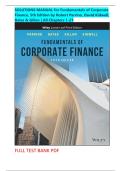 Solution Manual for Fundamentals of Corporate Finance&comma; 5th Edition by Robert &comma; David &comma; Bates & Gillan &comma; Chapter 1-21&vert;All Chapters 