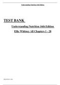 Test Bank For Understanding Nutrition  16th Edition by Ellie Whitney&vert;&vert;ISBN&colon;9780357447512