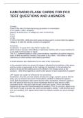 HAM RADIO FLASH CARDS FOR FCC TEST QUESTIONS AND ANSWERS