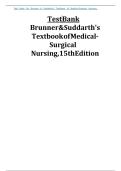Brunner and Suddarths Textbook of Medical-Surgical Nursing&comma; 15th Edition by Hinkle TEST BANK all chapters updated&vert;&vert;2025